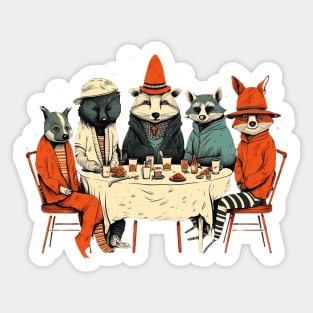 Awkward Animals Costume Party Sticker